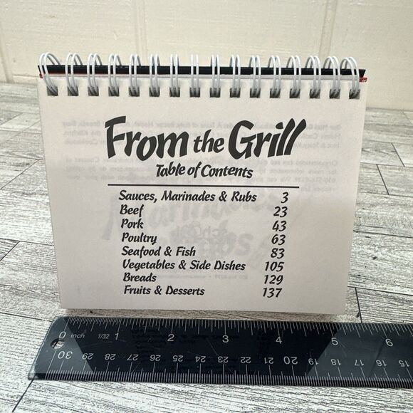 FROM THE GRILL -‎ GRILLING COOKBOOK - SCHOOLMATE - 2002 - Top Spiral - Stands Up - Picture 3 of 12